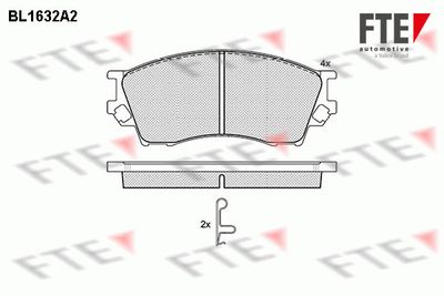 BL1632A2 FTE Комплект тормозных колодок, дисковый тормоз