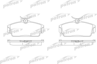 PBP1096 PATRON Комплект тормозных колодок, дисковый тормоз