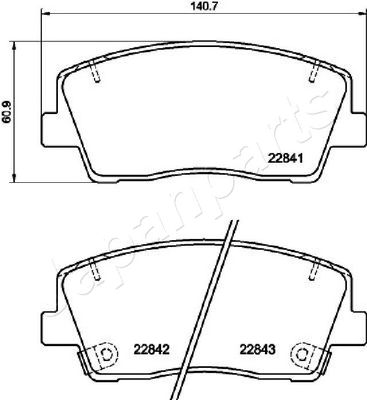 PAK35AF JAPANPARTS Комплект тормозных колодок, дисковый тормоз