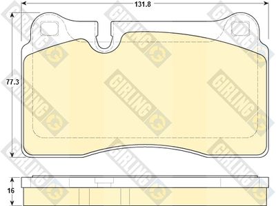 6119129 GIRLING Комплект тормозных колодок, дисковый тормоз