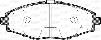 BPA069600 OPEN PARTS Комплект тормозных колодок, дисковый тормоз