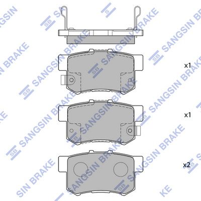 SP1076R Hi-Q Комплект тормозных колодок, дисковый тормоз