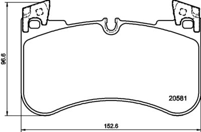 8DB355039881 HELLA Комплект тормозных колодок, дисковый тормоз