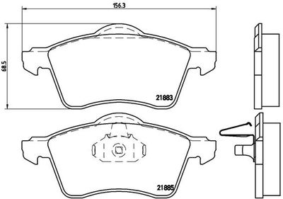 P85047 BREMBO Комплект тормозных колодок, дисковый тормоз