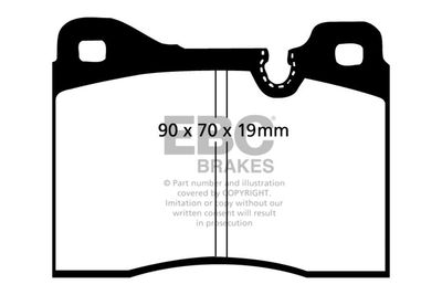 DP2822 EBC Brakes Комплект тормозных колодок, дисковый тормоз