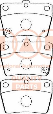 70417057P IAP QUALITY PARTS Комплект тормозных колодок, дисковый тормоз