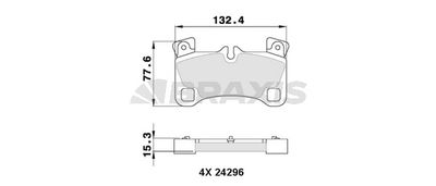 AA0343 BRAXIS Комплект тормозных колодок, дисковый тормоз