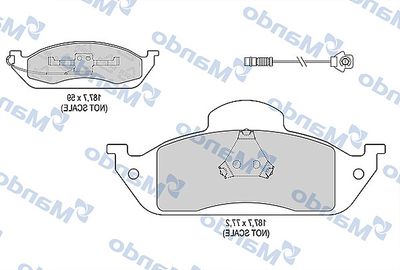 MBF015137 MANDO Комплект тормозных колодок, дисковый тормоз
