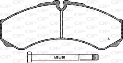 BPA065100 OPEN PARTS Комплект тормозных колодок, дисковый тормоз