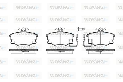 P046332 WOKING Комплект тормозных колодок, дисковый тормоз