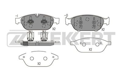 BS2425 ZEKKERT Комплект тормозных колодок, дисковый тормоз