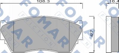 FO669281 FOMAR Friction Комплект тормозных колодок, дисковый тормоз