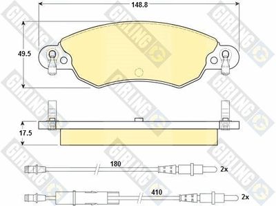 6114474 GIRLING Комплект тормозных колодок, дисковый тормоз