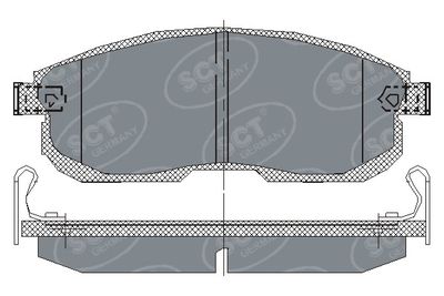 SP153PR SCT - MANNOL Комплект тормозных колодок, дисковый тормоз