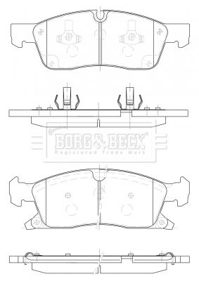 BBP2491 BORG & BECK Комплект тормозных колодок, дисковый тормоз