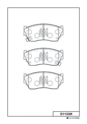 D1133M MK Kashiyama Комплект тормозных колодок, дисковый тормоз