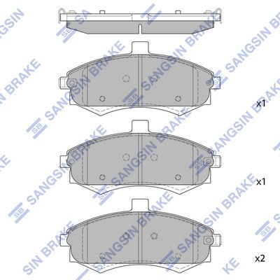 SP1734 Hi-Q Комплект тормозных колодок, дисковый тормоз