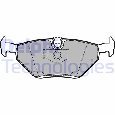 LP1107 DELPHI Комплект тормозных колодок, дисковый тормоз