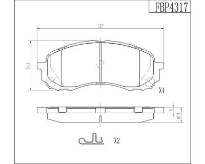 FBP4317 FI.BA Комплект тормозных колодок, дисковый тормоз