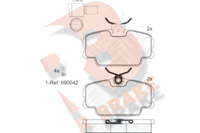 RB0419006 R BRAKE Комплект тормозных колодок, дисковый тормоз