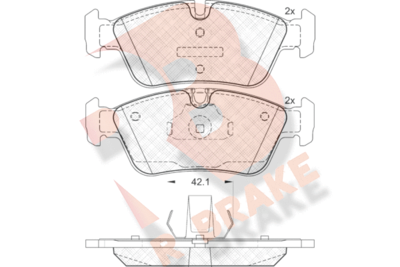 RB1295 R BRAKE Комплект тормозных колодок, дисковый тормоз