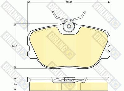 6104931 GIRLING Комплект тормозных колодок, дисковый тормоз