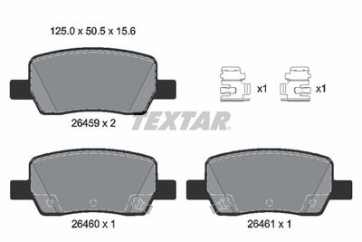 2645901 TEXTAR Комплект тормозных колодок, дисковый тормоз