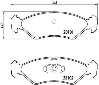 P24044 BREMBO Комплект тормозных колодок, дисковый тормоз