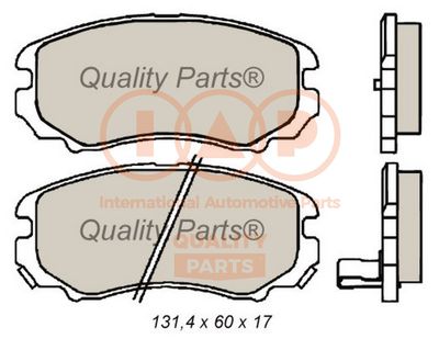 70407072 IAP QUALITY PARTS Комплект тормозных колодок, дисковый тормоз