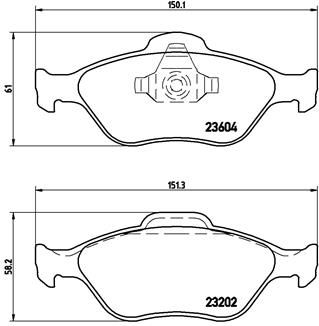 P24055 BREMBO Комплект тормозных колодок, дисковый тормоз