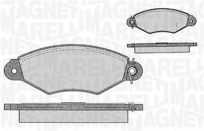 363916060200 MAGNETI MARELLI Комплект тормозных колодок, дисковый тормоз