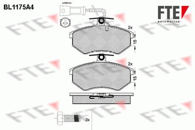 BL1175A4 FTE Комплект тормозных колодок, дисковый тормоз