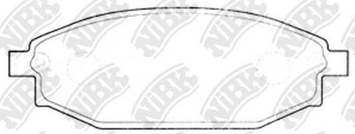 PN0665 NiBK Комплект тормозных колодок, дисковый тормоз