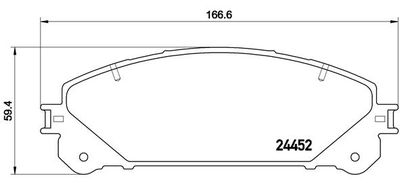 P83145 BREMBO Комплект тормозных колодок, дисковый тормоз