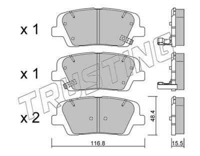 9180 TRUSTING Комплект тормозных колодок, дисковый тормоз