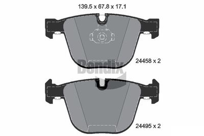 BPD2154 BENDIX Braking Комплект тормозных колодок, дисковый тормоз