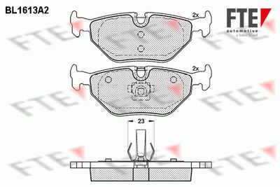 BL1613A2 FTE Комплект тормозных колодок, дисковый тормоз
