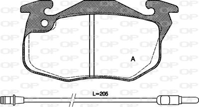 BPA019212 OPEN PARTS Комплект тормозных колодок, дисковый тормоз