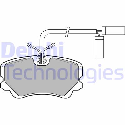 LP560 DELPHI Комплект тормозных колодок, дисковый тормоз