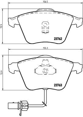 P85056 BREMBO Комплект тормозных колодок, дисковый тормоз