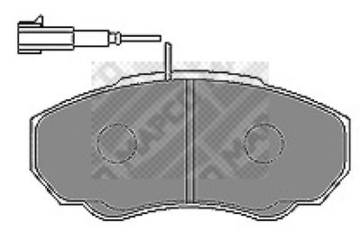 6568 MAPCO Комплект тормозных колодок, дисковый тормоз