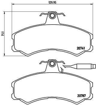 P23022 BREMBO Комплект тормозных колодок, дисковый тормоз