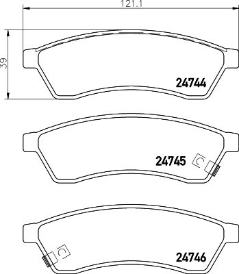 P10060 BREMBO Комплект тормозных колодок, дисковый тормоз