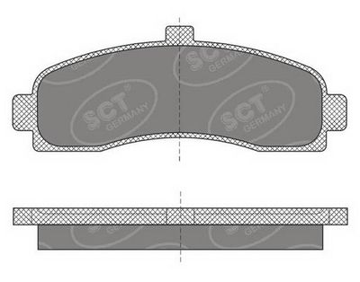 SP498PR SCT - MANNOL Комплект тормозных колодок, дисковый тормоз