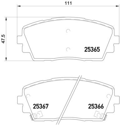 P30053 BREMBO Комплект тормозных колодок, дисковый тормоз