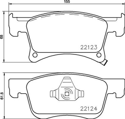 P59083 BREMBO Комплект тормозных колодок, дисковый тормоз