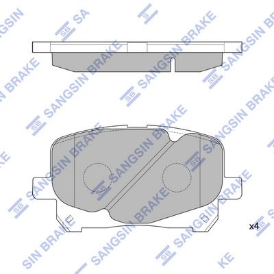 SP1591 Hi-Q Комплект тормозных колодок, дисковый тормоз