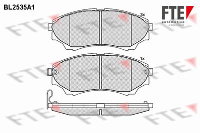 BL2535A1 FTE Комплект тормозных колодок, дисковый тормоз