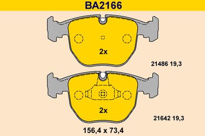 BA2166 BARUM Комплект тормозных колодок, дисковый тормоз