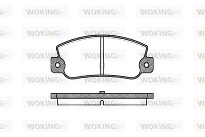 P125330 WOKING Комплект тормозных колодок, дисковый тормоз